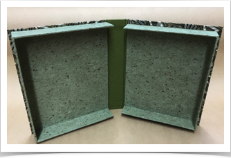Clam shell box open